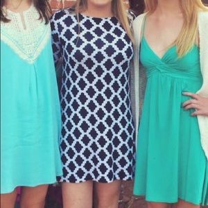 Navy & White Hourglass Lilly Dress